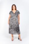 Κρουαζέ Φόρεμα Animal Print - Plus Size