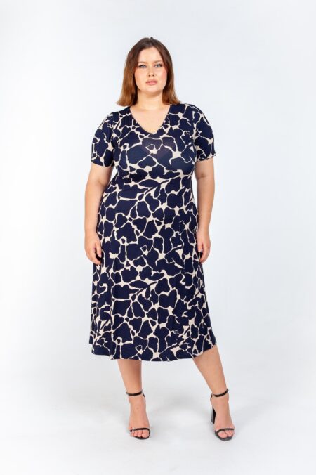 Plus Size Κλος Φόρεμα με V | Νube