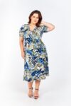 Κλος Φόρεμα Plus Size με V Λαιμόκοψη | Elaia