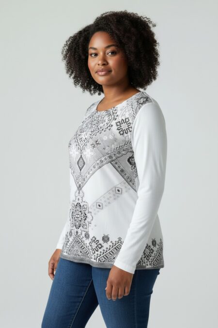 Μακρυμάνικη μπλούζα viscose / Borda